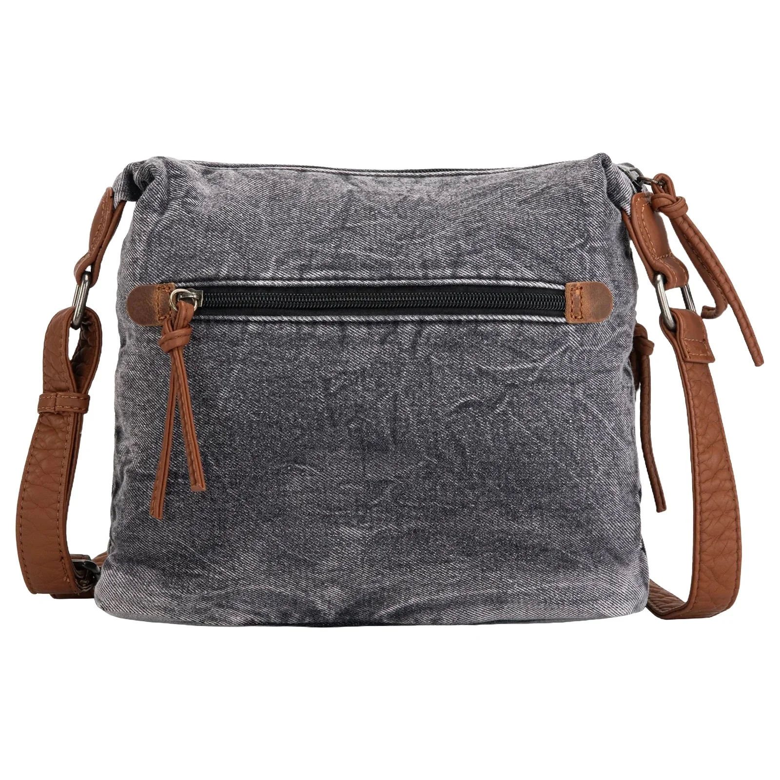 Wrangler Distressed Black Denim Crossbody WG103-2009BK - Image 3