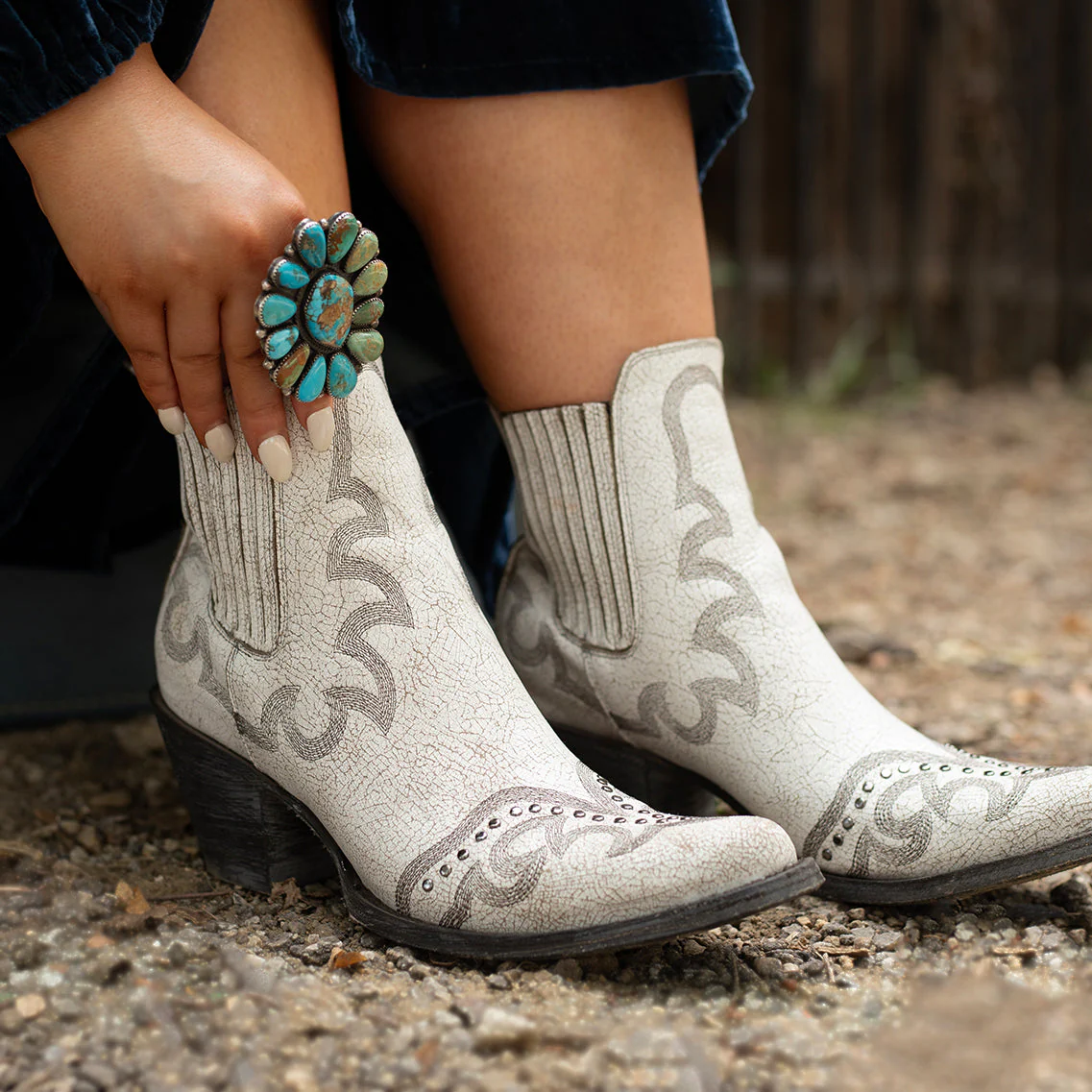 YKY Old Gringo Shay Crackled Women's Bootie YBL350-14 - Image 3