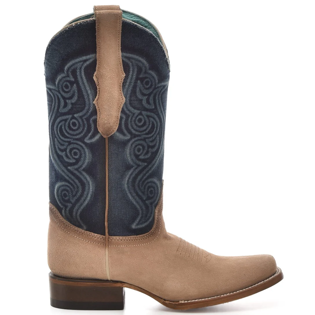 Corral Sand Denim Embroidery Women's Boot Z5220 - Image 2